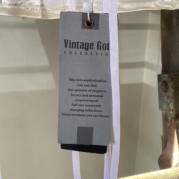 VINTAGE GOTH COLLECTION SATIN LACE UP BONING CORSET 36 PUNK STEAMPUNK  36 NEW - Picture 3 of 11